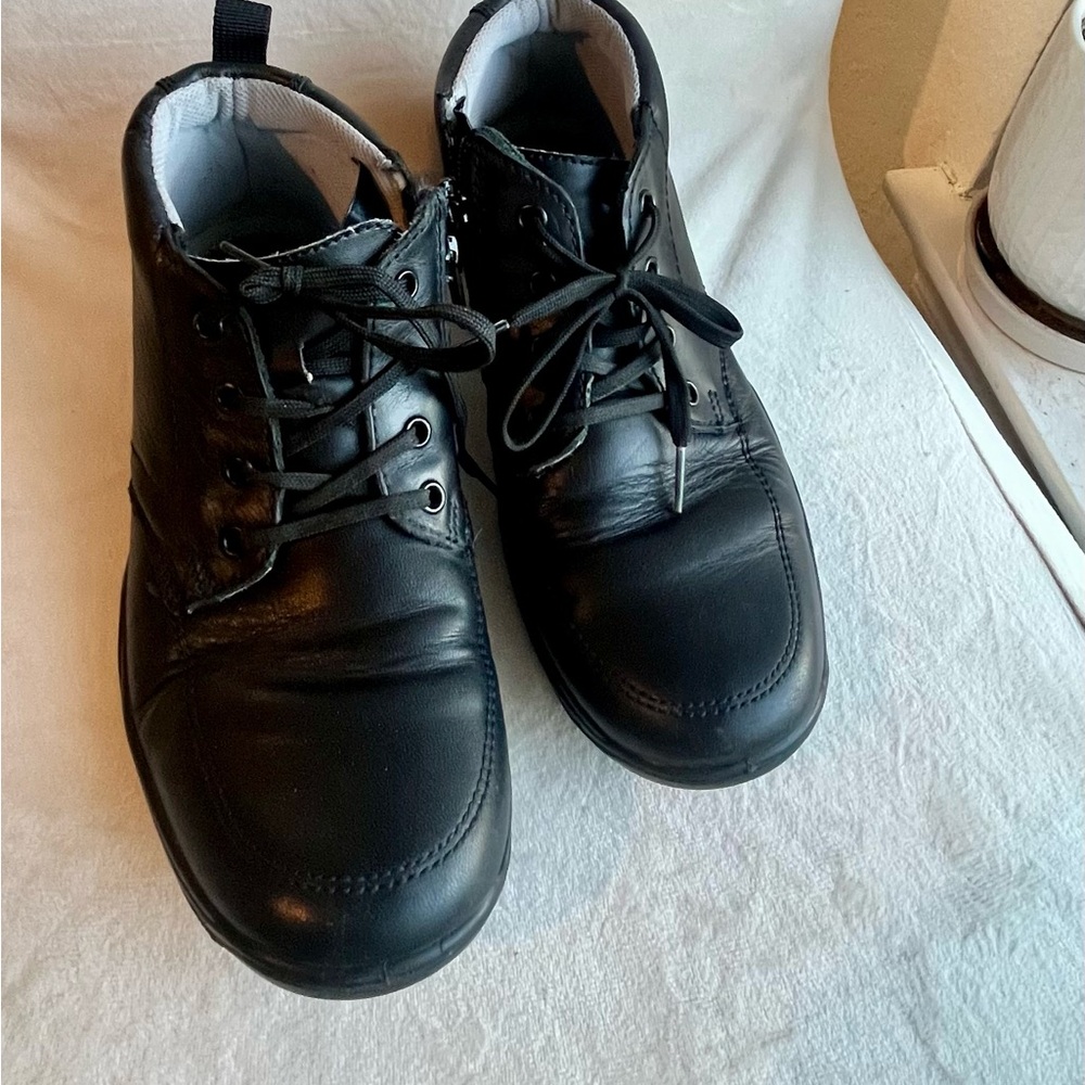 Flexi Kids Black‎ Dress Shoes soft leather uniform dress